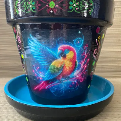 Pot Perroquet Néon